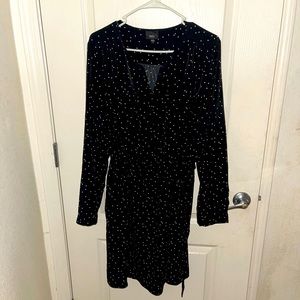 Black and white polka dot dress